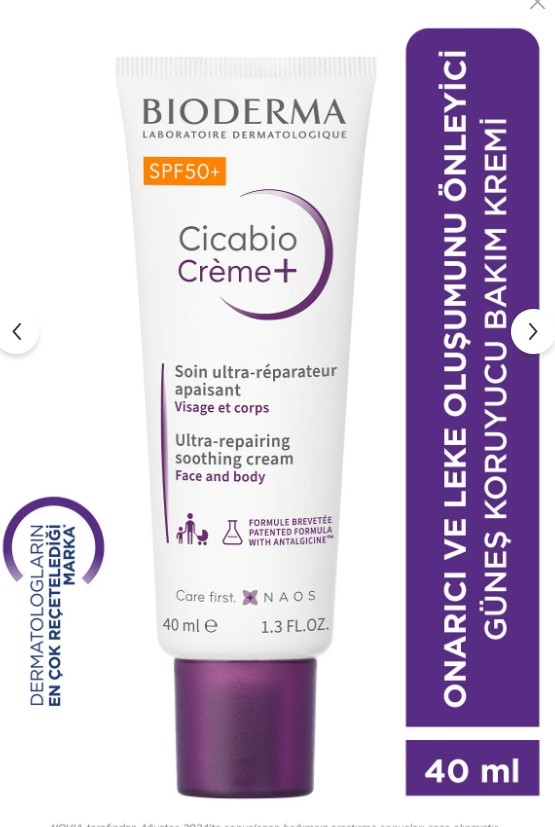 Bioderma Cicabio Cream Spf 50+ 40 Ml
