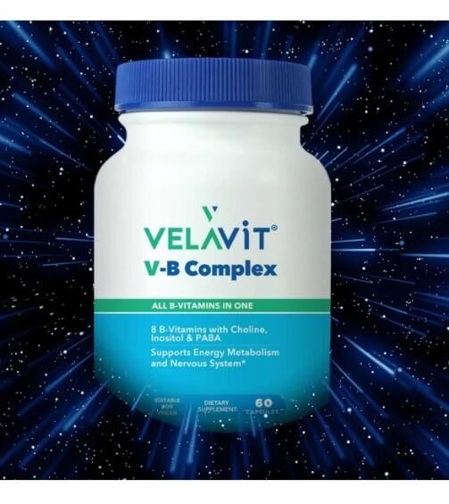 Velavit V-B Complex Saç ve Tırnağın Bütünsel Sağlığını Destekleyen Takviye Edici Gıda 60 kapsül