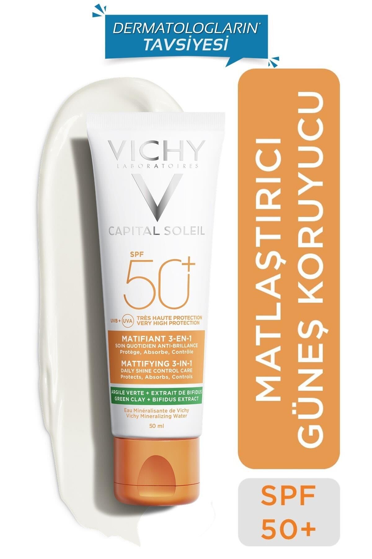 Vichy Mattifying Control Care 3-in-1 SPF50+ 50ml-Güneş Koruyucu Krem