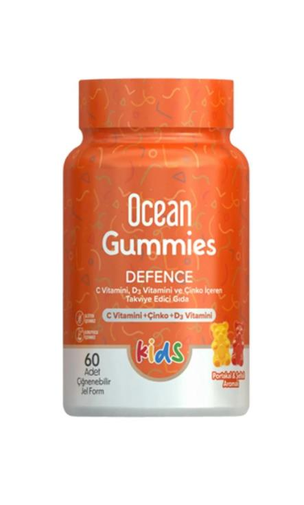 Orzax Ocean Gummies Defence Kids Takviye Edici Gıda 60 Adet Çiğnenebilir Jel Form
