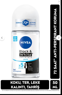 Nivea Nivea Roll On 50 ml Kadın Invisible Black & White Pure