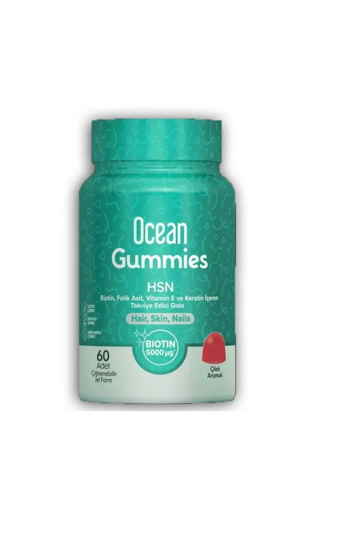 Orzax Ocean Gummies HSN Takviye Edici Gıda 60 Adet Çiğnenebilir Jel Form