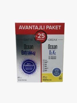 Ocean Extramag 60 Tablet+Ocean D3K2 Damla 20 ml Avantajlı Paket