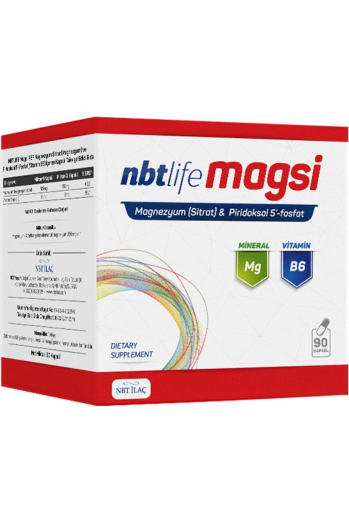 Nbtlife Magsi P5P 90 Kapsül-B6 İçeren Takviye Edici Gıda