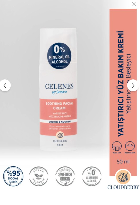 Celenes By Sweden Cloudberry Yüz Bakım Kremi 50 ml