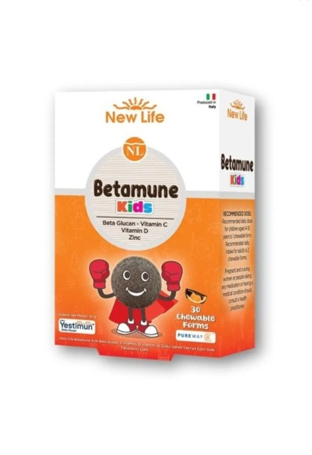 New Life Betamune Kids 30 Çiğneme Tableti