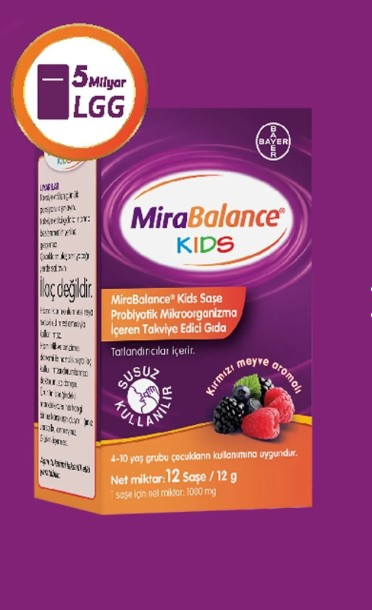 Mirabalance Kids Ptobiyotik Mikroorganizma İçeren Takviye Edici Gıda 12 Saşe