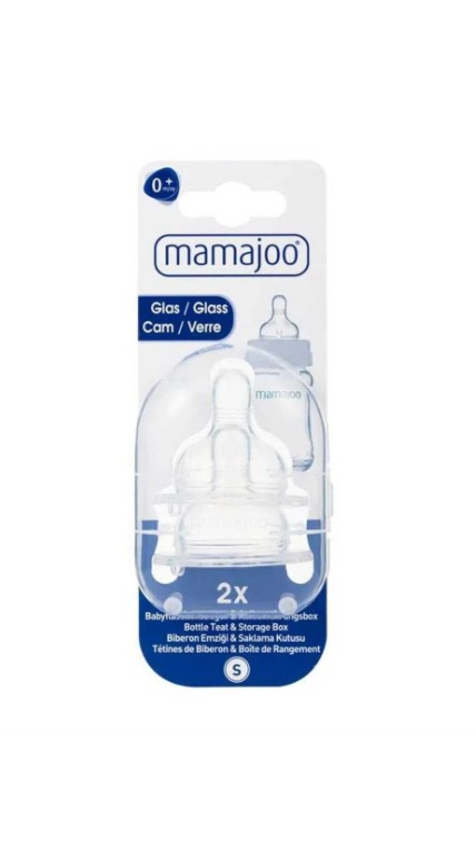 Mamajoo Cam Biberon Emziği S No.1 0 ay + & Saklama Kutusu