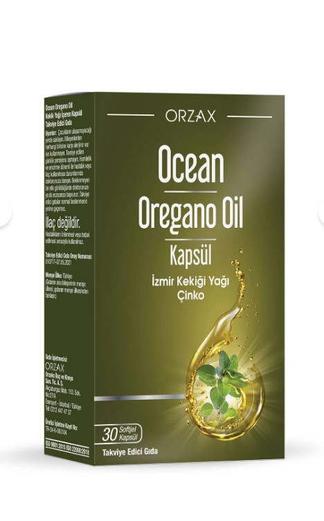 Orzax Ocean Oregano Oil Takviye Edici Gıda 30 Kapsül