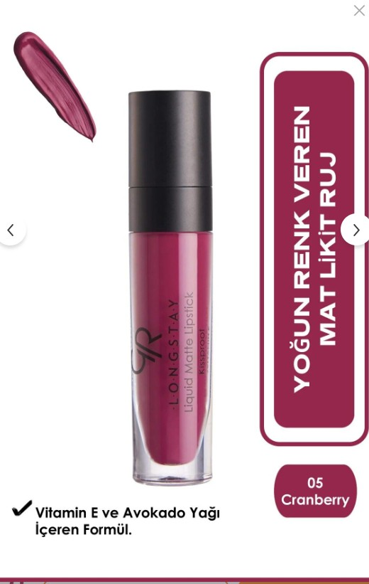 Golden Rose Longstay Liquid Matte Lipstick No:05