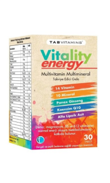 Tab İlaç Tabvitamins Vitality Energy 30 Tablet