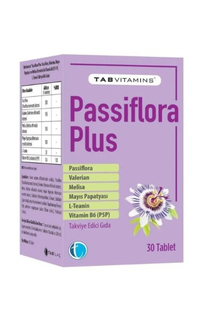 Tab İlaç Tabvitamins Passiflora Plus 30 Tablet