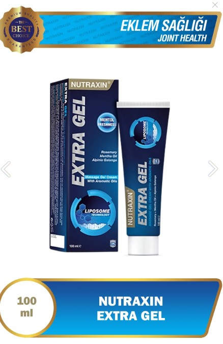 Nutraxin Extra Gel Aromatik Yağlar Içeren Masaj Jel Krem 100 ml