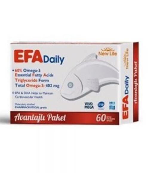 New Life EFA Daily Takviye Edici Gıda 60 Kapsül