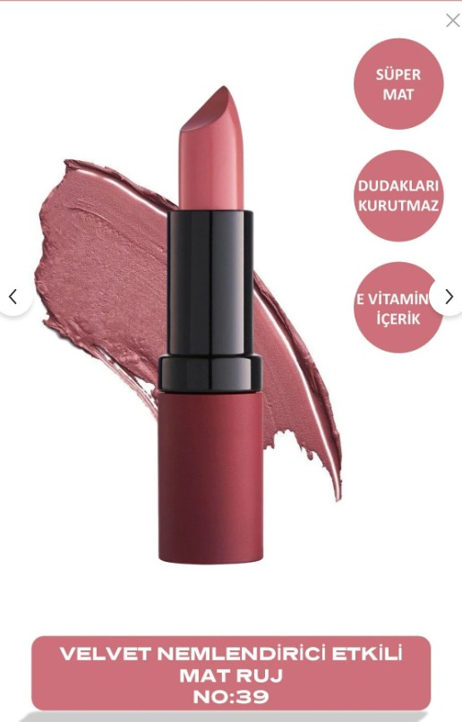 Golden Rose Velvet Matte Lipstick 39