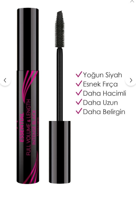 Golden Rose Essential Full Volume & Lenght Mascara - Intense Black - Hacim Veren Maskara