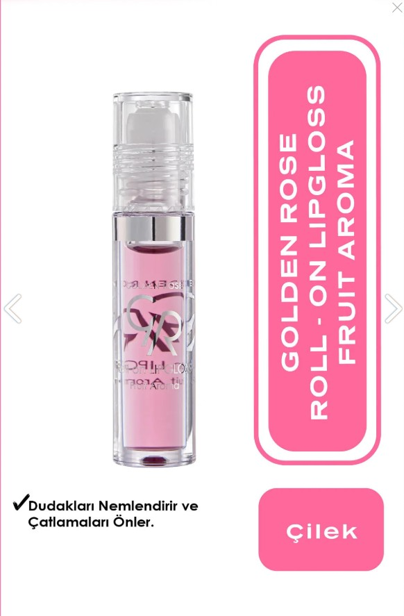 Golden Rose Roll On Lipgloss No:01 Strawberry - Meyveli Dudak Parlatıcısı