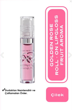 Golden Rose Roll On Lipgloss No:01 Strawberry - Meyveli Dudak Parlatıcısı