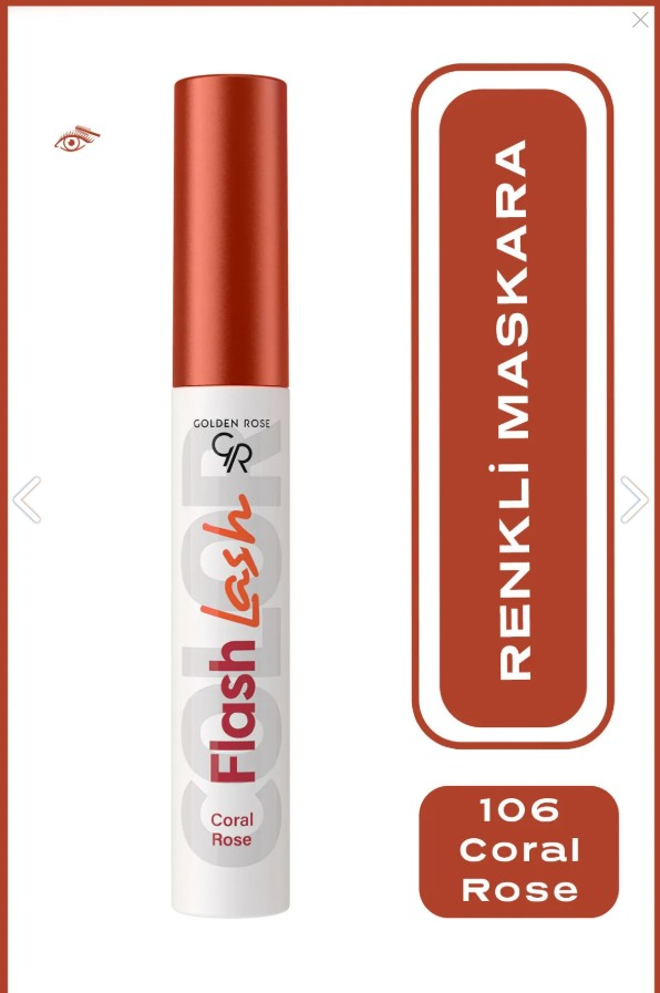 Golden Rose Flash Lash Colored Mascara No:06 Coral Rose - Renkli Maskara 