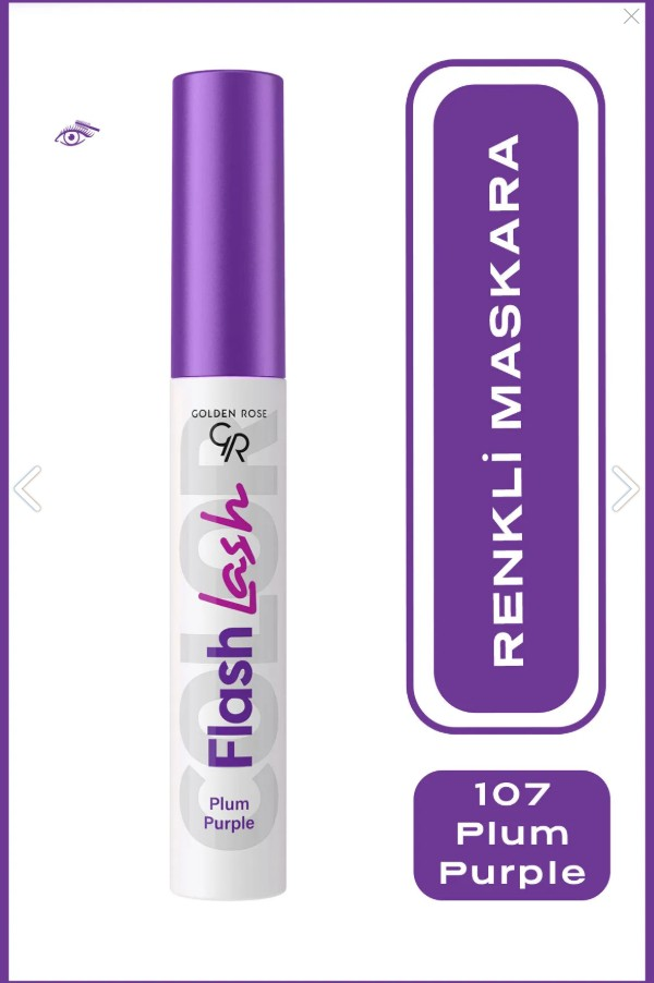 Golden Rose Flash Lash Colered Mascara No:07 Plum Purple - Renkli Maskara 