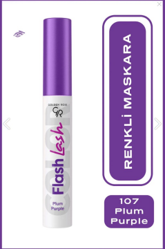 Golden Rose Flash Lash Colered Mascara No:07 Plum Purple - Renkli Maskara 