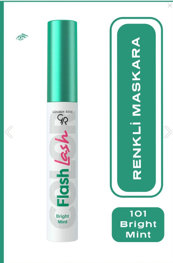 Golden Rose Flash Lash Colered Mascara No:01 Bright Mint - Renkli Maskara