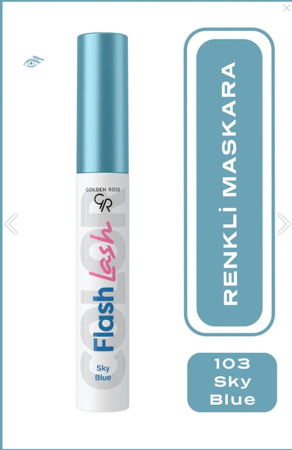 Golden Rose Flash Lash Colered Mascara No:03 Sky Blue - Renkli Maskara