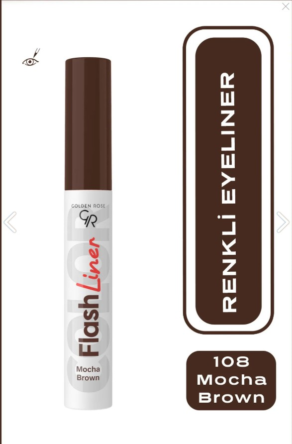 Golden Rose Flash Liner Colered Eyeliner No:108 Mocha Brown - Renkli Eyeliner 