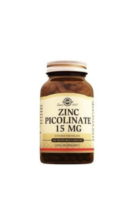 Solgar Zinc Picolinate 15 mg 100 Bitkisel Kapsül