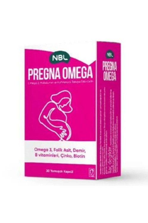 NBL Pregna Omega3,Multivitamin ve Multimineral 30 Yumuşak Kapsül