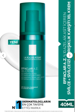La Roche Posay Effaclar A.Z. %10 Azelaik Asit İçeren Sivilce & Sivilce İzi & Kırışıklık Karşıtı Jel Krem 40ml