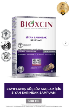 Bioxcin Siyah Sarımsaklı Şampuan 300 Ml -  Yıpranmış Ve Hassas Saçlar
