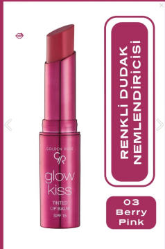 Golden Rose Glow Kiss Tinted Lip Balm No: 03 Berry Pink - Renkli Dudak Nemlendirici