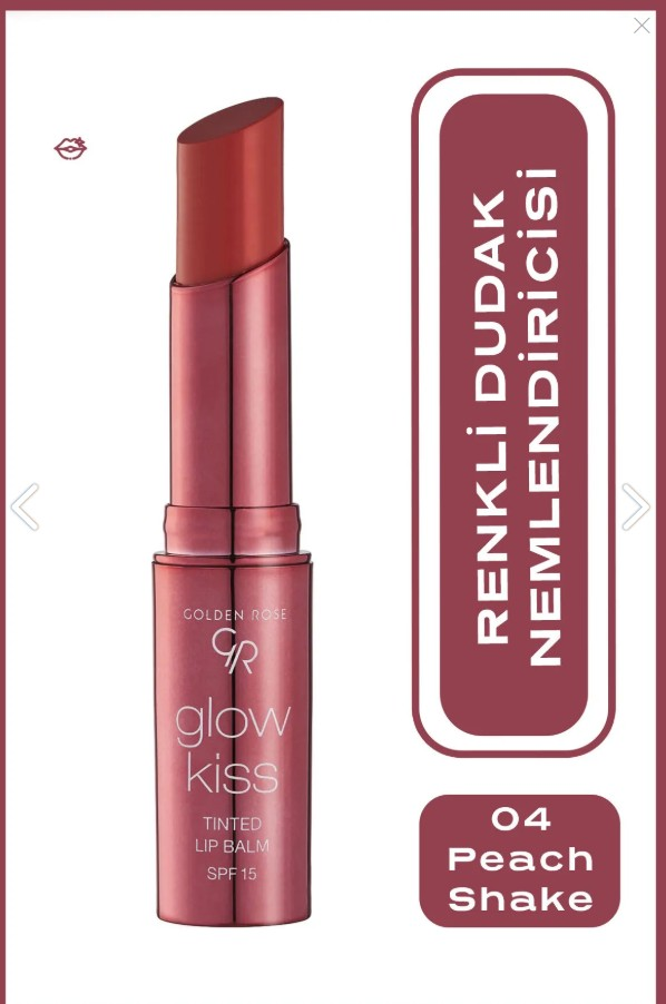 Golden Rose Glow Kiss Tinted Lip Balm No: 04 Peach Shake - Renkli Dudak Nemlendirici