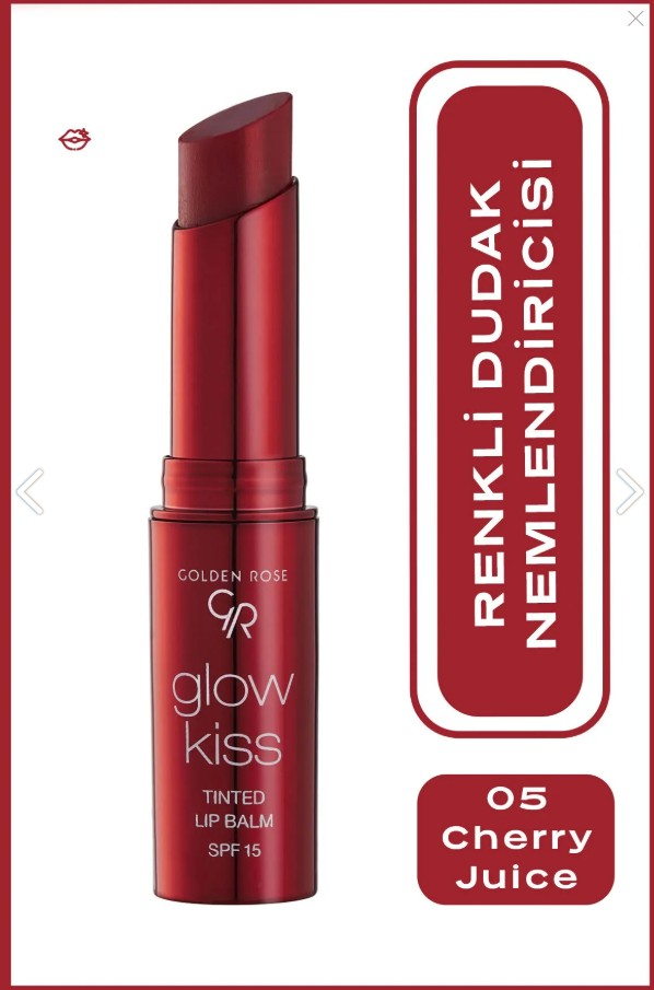 Golden Rose Glow Kiss Tinted Lip Balm No: 05 Cherry Juice - Renkli Dudak Nemlendirici