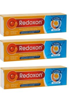 Redoxon Üçlü Etki C Vitamini D Vitamini Çinko Efervesan 15 Tablet - 3 Adet