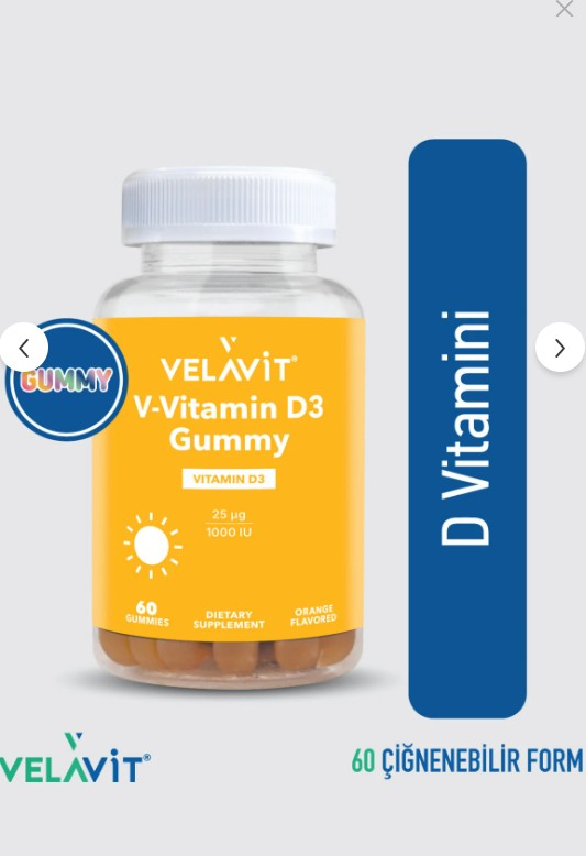 Velavit V-Vitamin D3 Gummy 60 Gummies