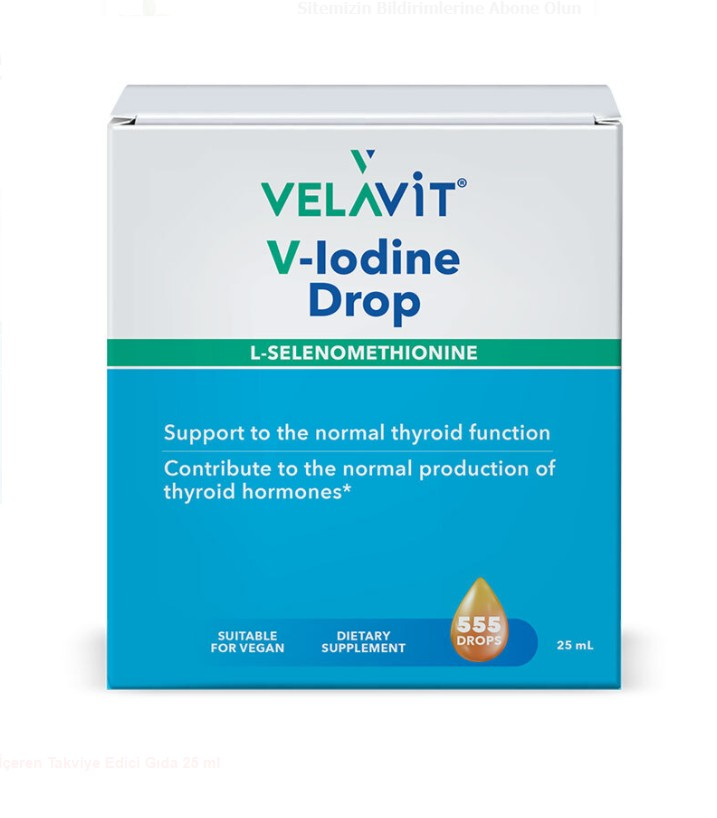 Velavit V-lodine Drop İyot ve Selenyum İçeren Takviye Edici Gıda 25 ml
