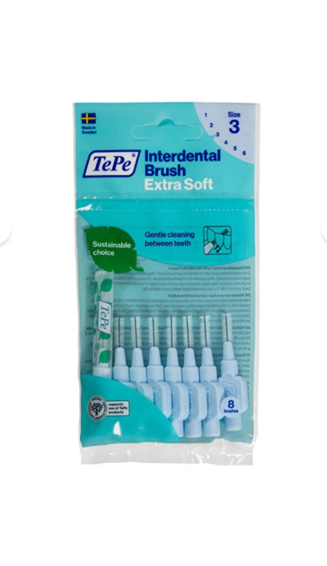 TePe Interdental Brush Extra X Soft Arayüz Fırçası Mavi 0.6 Mm 8 Li