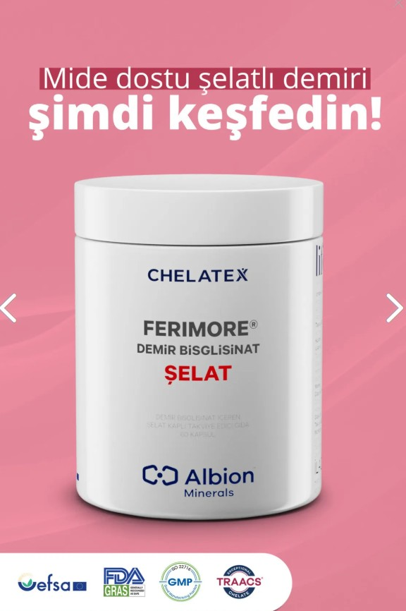 Chelatex Ferımore Demir Bisglisinat 60 Kapsül