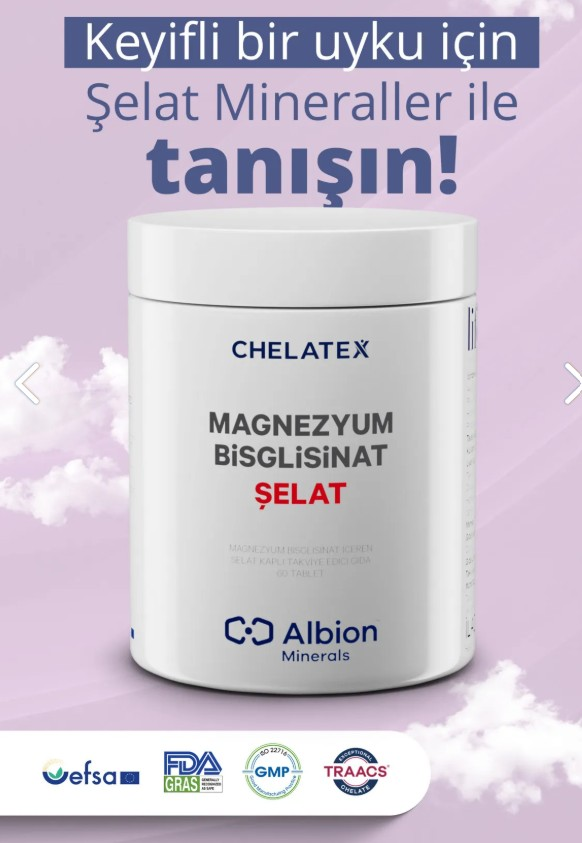 Chelatex Magnezyum Bisglisinat Şelat 60 Tablet