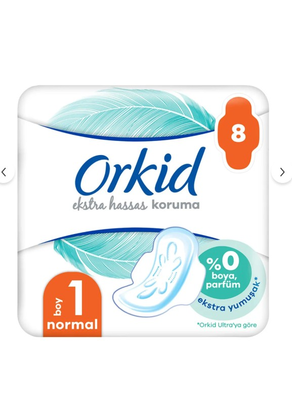 Orkid Extra Hassas Koruma Tekli Normal 8'li