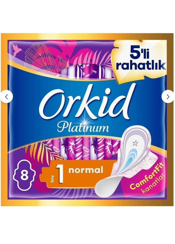 Orkid Platinum Hijyenik Ped Normal Tekli Paket 8 Ped