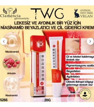 Clamencia TWG Beyazlatıcı ve Çil Giderici Krem 20gr