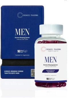 Cronos Pharma Men Kırmızı Ginseng İçeren Takviye Edici Gıda 90 Bitkisel Kapsül
