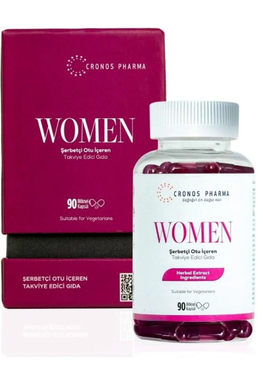 Cronos Pharma Women Şerbetçi Otu İçeren Takviye Edici Gıda 90 Bitkisel Kapsül
