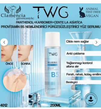Clamencia TWG Provitamin B5 Nemlendirici & Sıkılaştırıcı Yüz Tonik 200ml