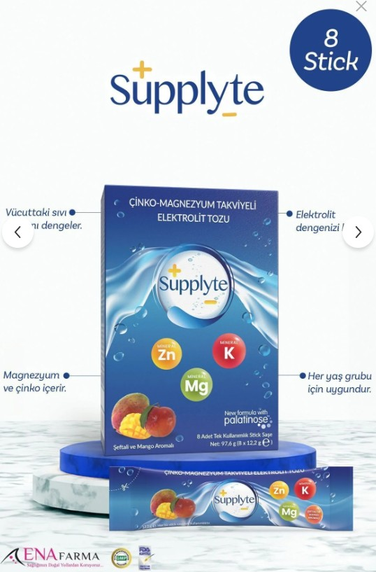 Ena Farma Supplyte Mango Şeftali Aromalı Elektrolit Tozu