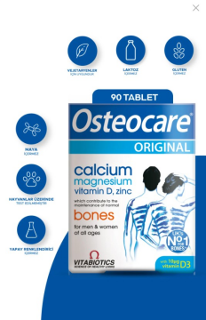 Osteocare 90 Tablet-Takviye Edici Gıda