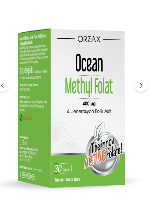 Orzax Ocean Methyl Folat 30 Tablet